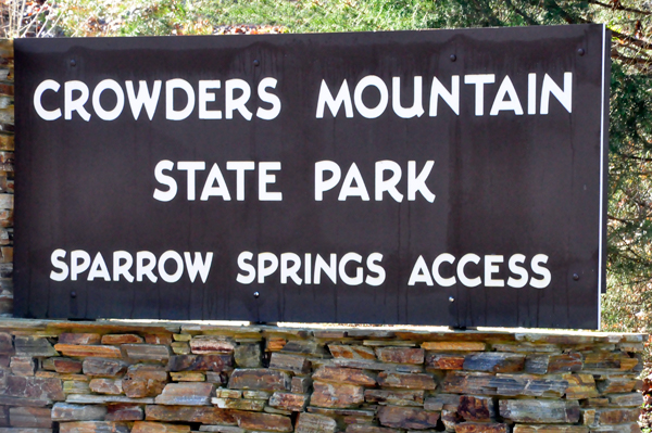 sign: Crowders Mountain State Park